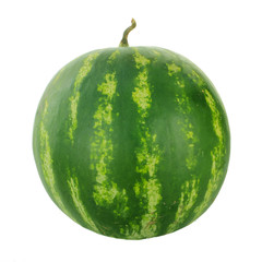 fresh green watermelon isolated on white background
