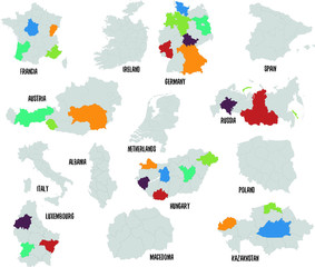 Map Countrys Vector