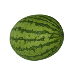 fresh green watermelon isolated on white background
