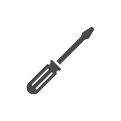 Repair icon grey. Wrench and screwdriver icon. Settings icon isolated