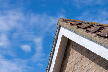 rooftop blue sky and clouds