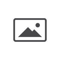 Picture icon vector grey. photo gallery icon vector