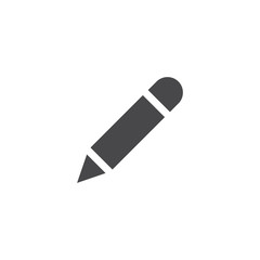 Pencil icon vector grey