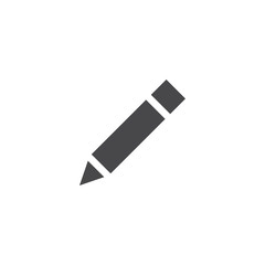 Pencil icon vector grey