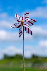 windmill against blue sky