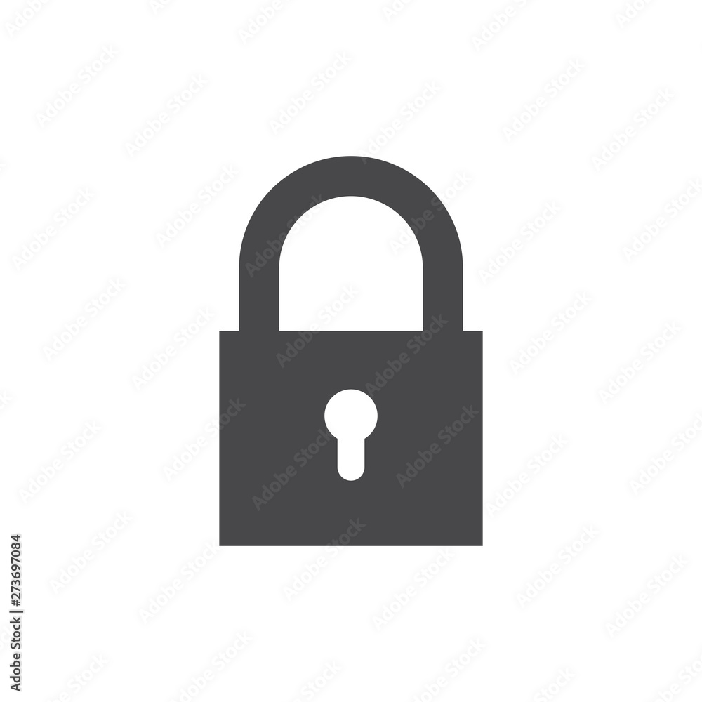 Poster lock icon grey. encryption icon. lock icon in trendy flat style isolated on white background. securi