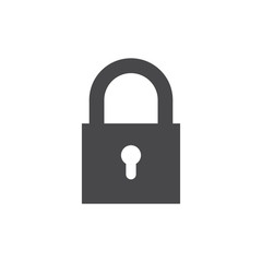 Lock icon grey. Encryption icon. Lock Icon in trendy flat style isolated on white background. Security symbol for web design