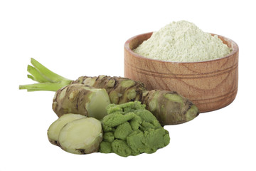 heap of wasabi isolated on white background