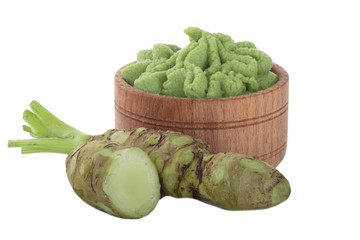 heap of wasabi isolated on white background