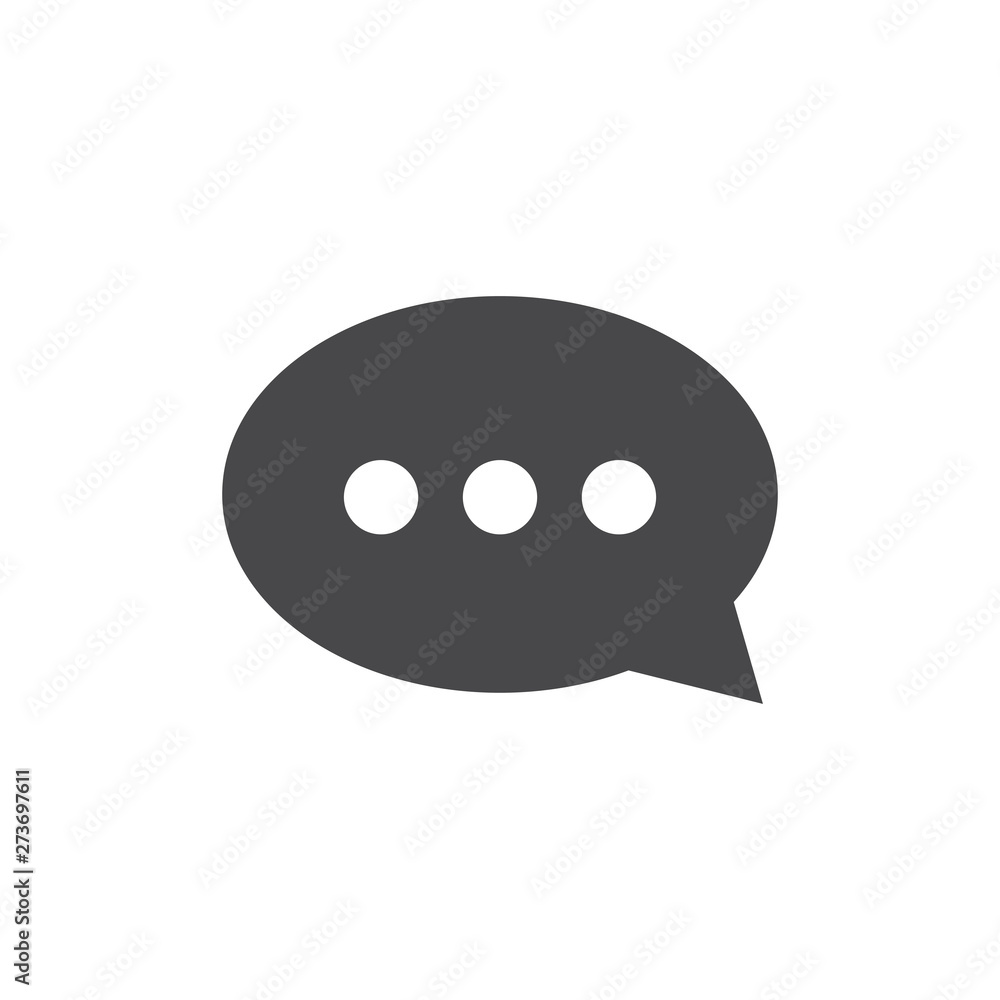 Poster chat icon vector grey. chat icon in trendy flat style isolated on white background. speech bubble sy