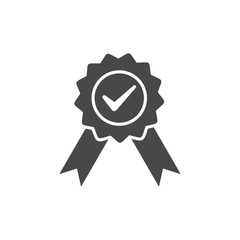 Approved or Certified Medal Icon grey