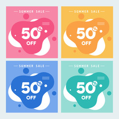 Summer Sale banner design template