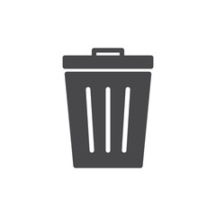 Trash icon grey. trash can icon. Delete icon vector