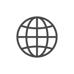 Fototapeta premium Web icon grey. Website icon page symbol for your web design. Internet world vector