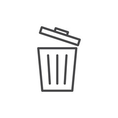 Trash icon grey. trash can icon. Delete icon vector