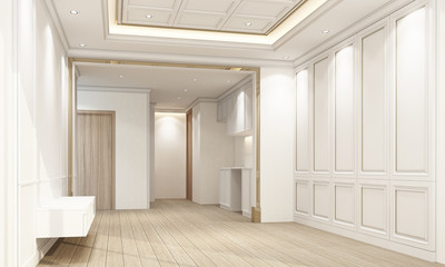 Modern luxury of living interior space. 3d rendering