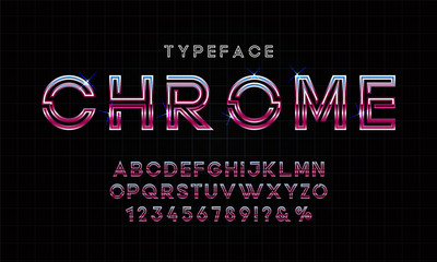 80's retro alphabet font.