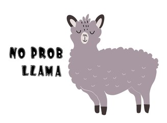 cute llama print. childish vector illustration for kids t shirt,clothes
