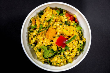 Sweet Potato Bulgur Wheat and Couscous Salad
