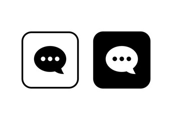 Chat icon vector. Chat Icon in trendy flat style. Speech bubble symbol