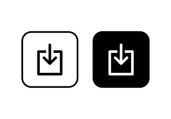 Download icon vector. Downloading vector icon