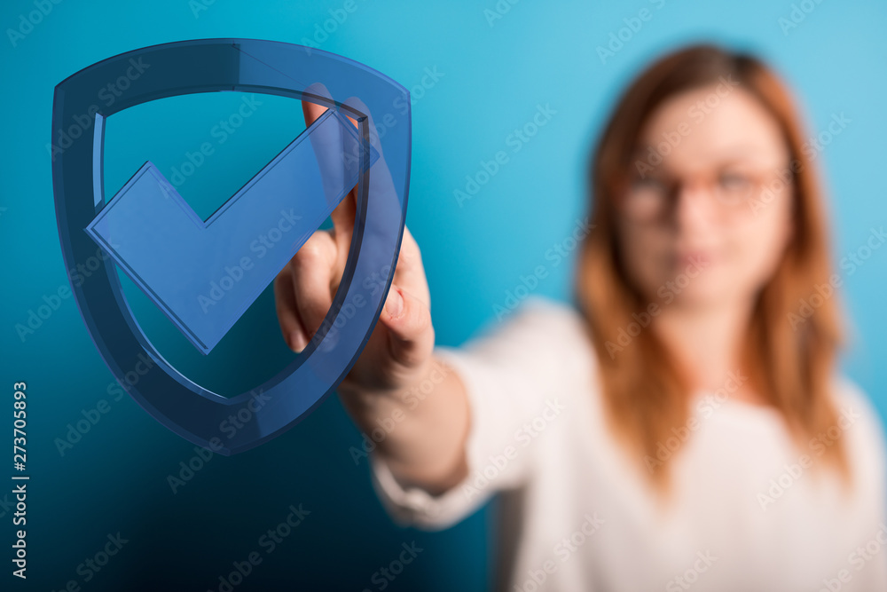 Poster security data code digital in hand