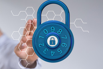 security data code digital in hand