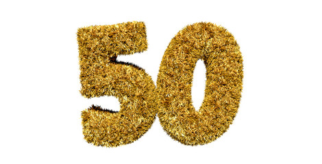 number 501 for birthday on white background