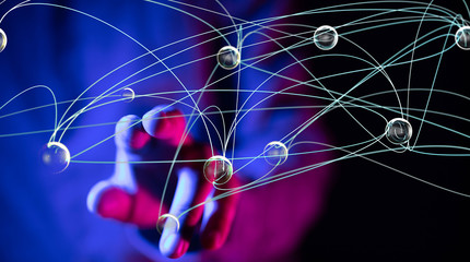 Global network concept. 3D rendering