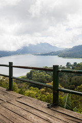 Mountain caldera lake Buyan in the central part of Bali island, Indonesia