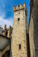 Fototapeta na wymiar Castello Scaligero Di Sirmione (Sirmione Castle), from 14th Century at Lake Garda, Sirmione, Italy