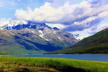 Fototapeta na wymiar Eklutna Lake Alaska