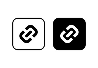Link icon vector. Hyperlink chain symbol
