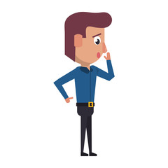 policeman working avatar cartoon character