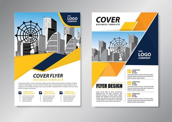 Business abstract vector template. Brochure design, cover modern layout, annual report, poster, flyer in A4 with colorful triangles, geometric shapes for tech, science, market with light background