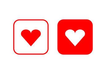 Heart icon vector. Heart vector icon. Like icon vector