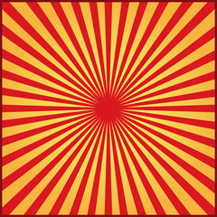 Sunburst bright red and orange. Rays, sunburst