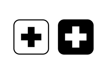 Obraz premium Plus Icon vector. Add icon. Addition sign. Medical Plus icon