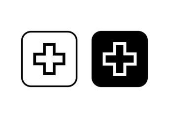 Obraz premium Plus Icon vector. Add icon. Addition sign. Medical Plus icon