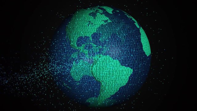 Digital 3d animated earth showing the borders of the country Romania and the capital Bucharest in 4K resolution at day