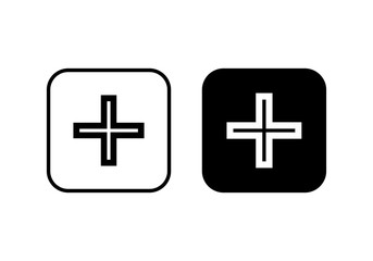 Fototapeta premium Plus Icon vector. Add icon. Addition sign. Medical Plus icon