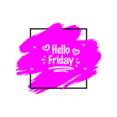 Hello Monday - Today, Day, weekdays, calender, Lettering, Handwritten, vector for greeting.
