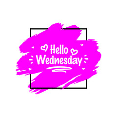 Hello Monday - Today, Day, weekdays, calender, Lettering, Handwritten, vector for greeting.