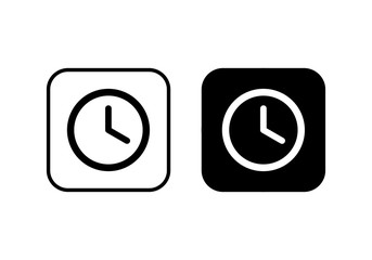 Time icon vector. Clock icon vector