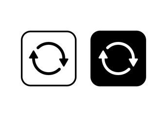 Update icon vector. Reload symbol. refresh icon