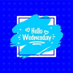 Hello Monday - Today, Day, weekdays, calender, Lettering, Handwritten, vector for greeting.