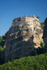 Fototapeta na wymiar Main Meteora Monastery Greece on rocky mountain