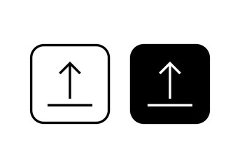 Upload icon vector. Upload sign icon. Upload button. Load symbol.