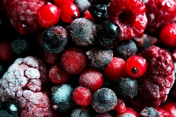 frozen fruit mix of currant, blackberry, raspberry and blueberry. berries fruit mix.