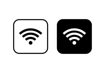 wifi icon vector. signal vector icon. Wireless and wifi icon or sign for remote internet access